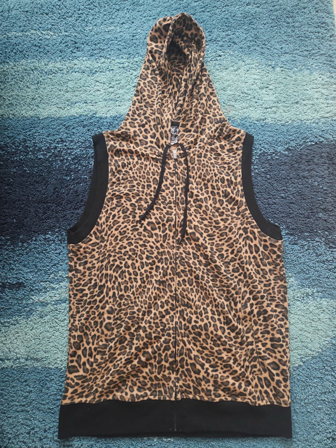 JPN 클래쉬(Clash) 갸루 타이거 프린트 민소매 후드티. 상품이미지1