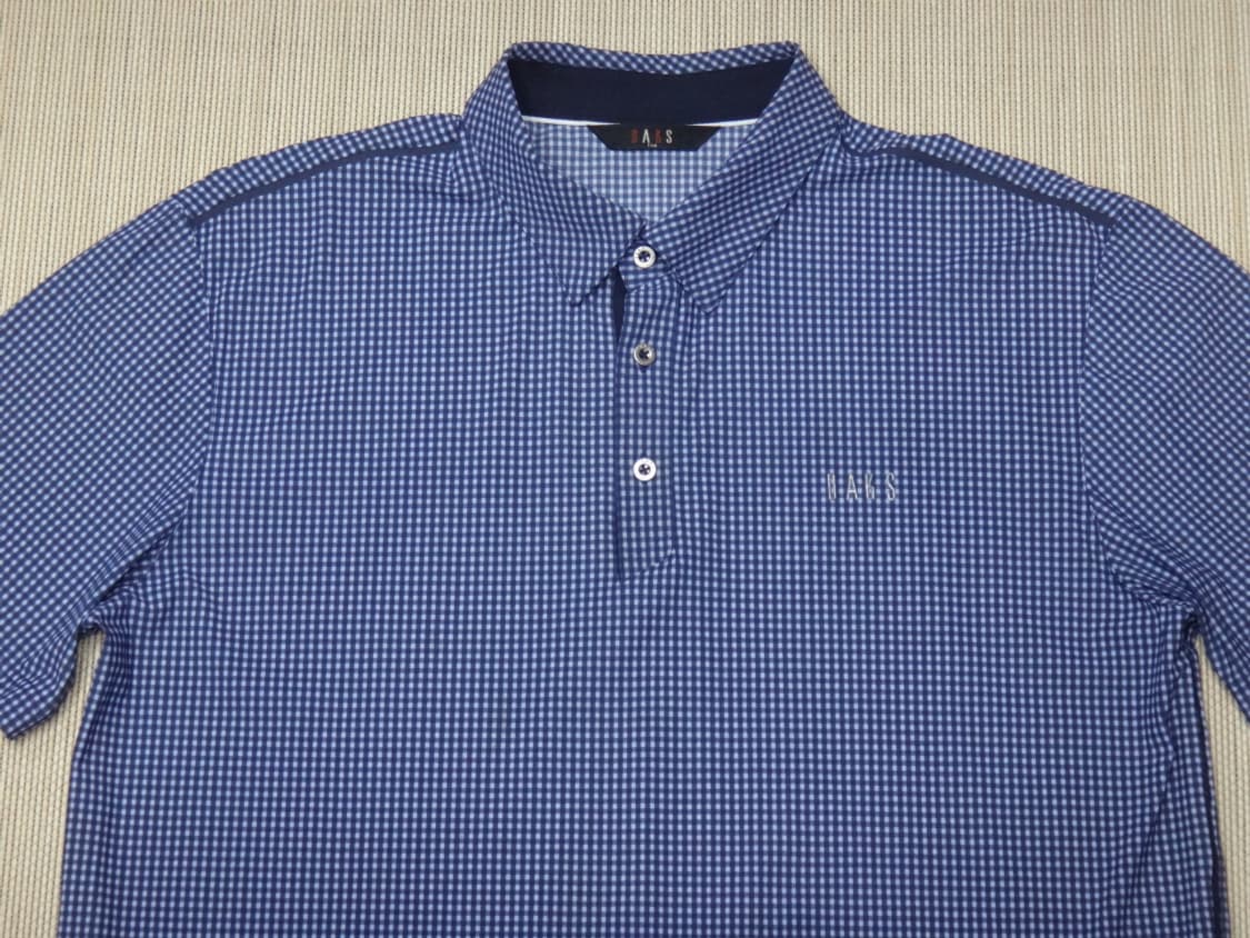 (2XL) 닥스골프 깅엄체크 남성 스판 반팔 티셔츠 상품이미지3