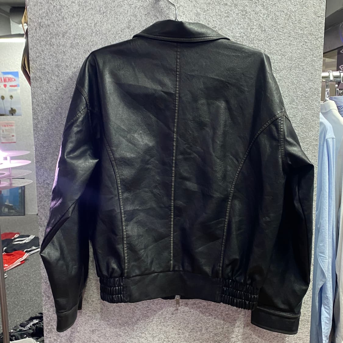 라퍼지 브라운 카라 레더 자켓 B3214 상품이미지3