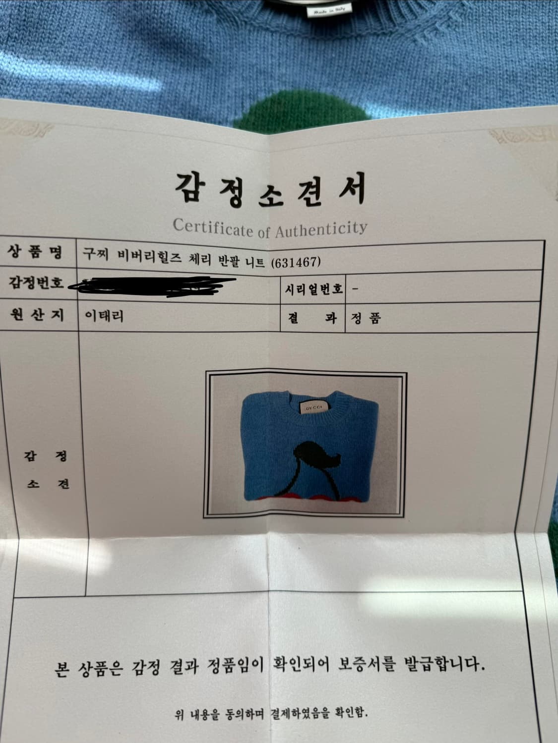 구찌 베버리힐스 체리 반팔니트 상품이미지3