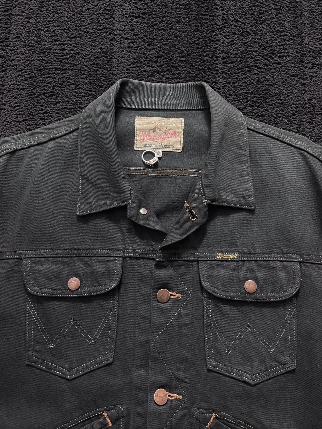 빈티지 랭글러 124MJ 데님 자켓 블랙 상품이미지2