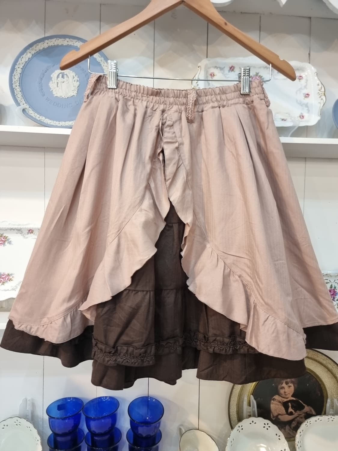 axes femme 모카초코 프릴 레이어드 스커트 상품이미지2