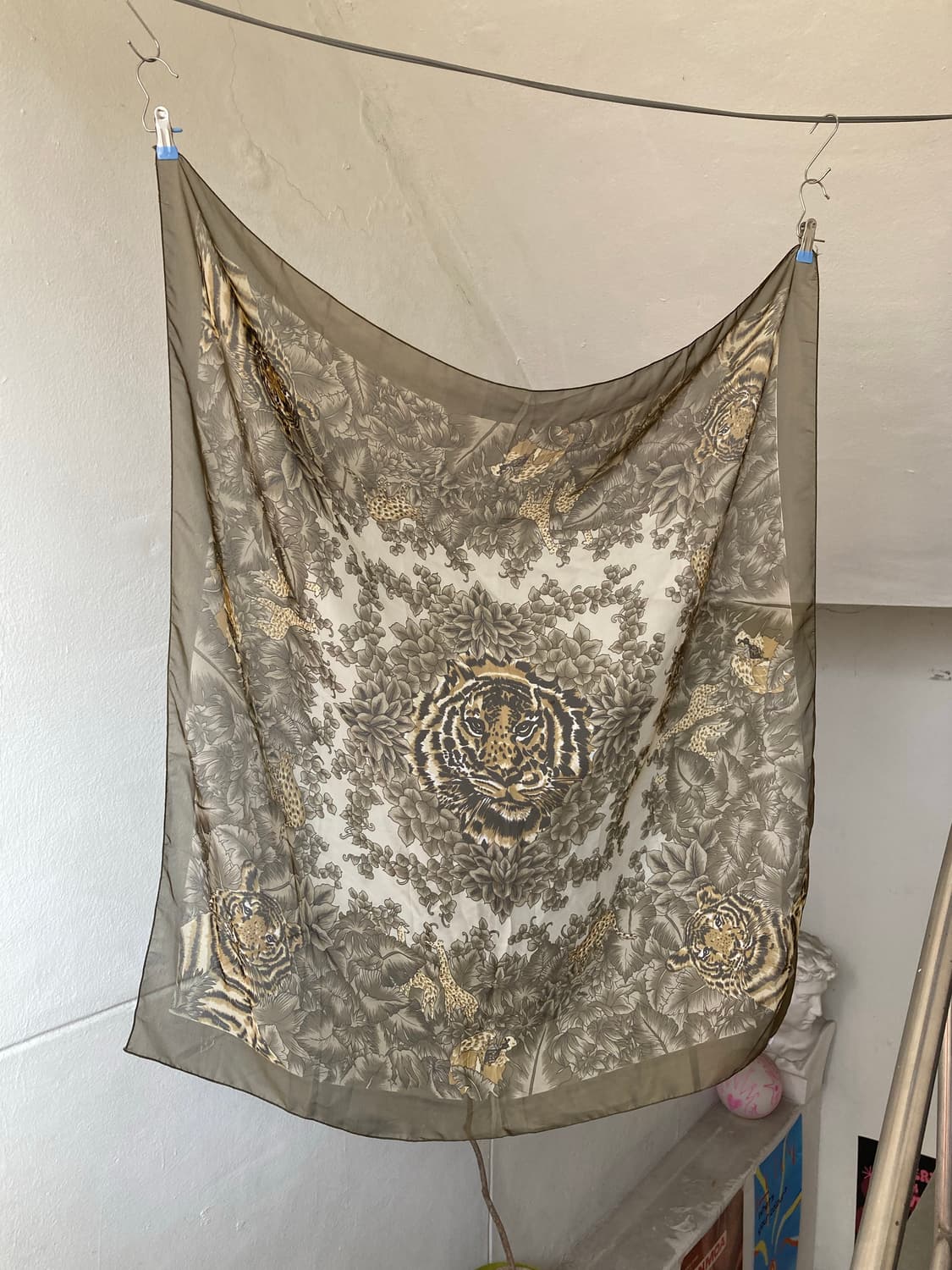 빈티지 호랑이 패턴 패브릭 상품이미지1