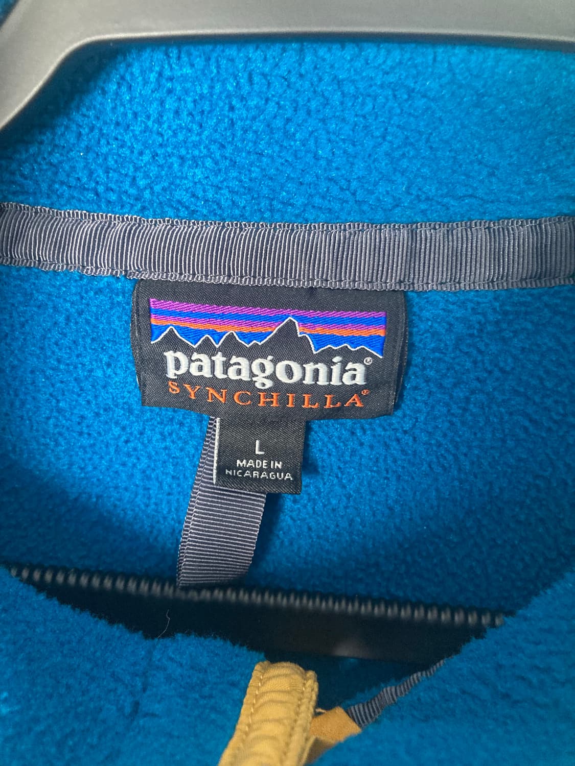 파타고니아 신칠라 풀오버 언더워터 블루/옐로우 (L) 상품이미지4