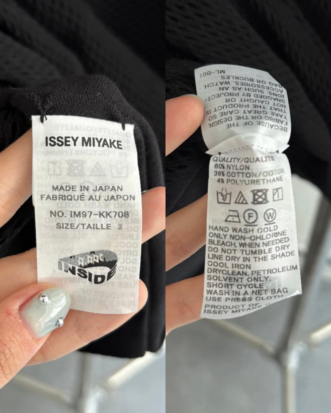 ISSEY MIYAKE 이세이미야케 블랙 메쉬 플리츠 블라우스 상품이미지9