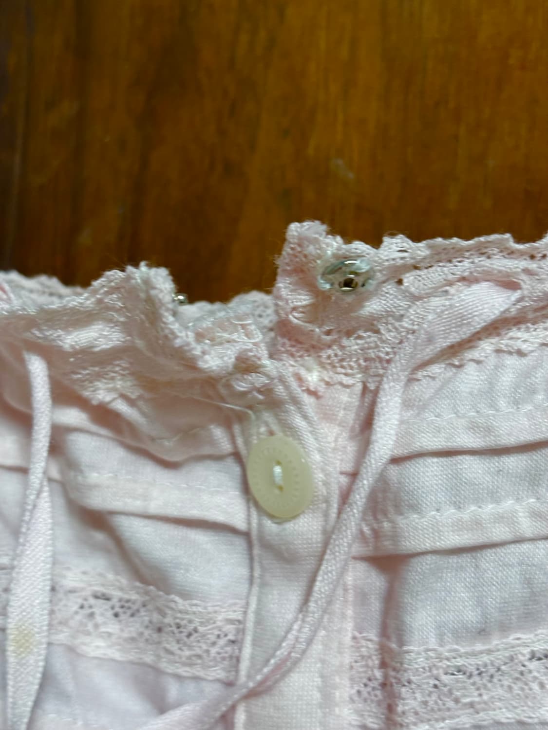 빈티지 레이스 베이비핑크 슬리브리스 상품이미지3