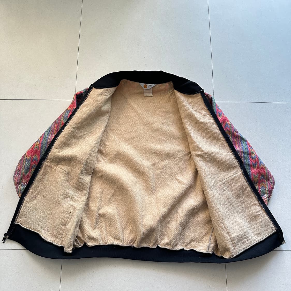 90s 칼하트 사우스웨스트 아즈텍 패턴 블랭킷 산타페 집업 XL 상품이미지7