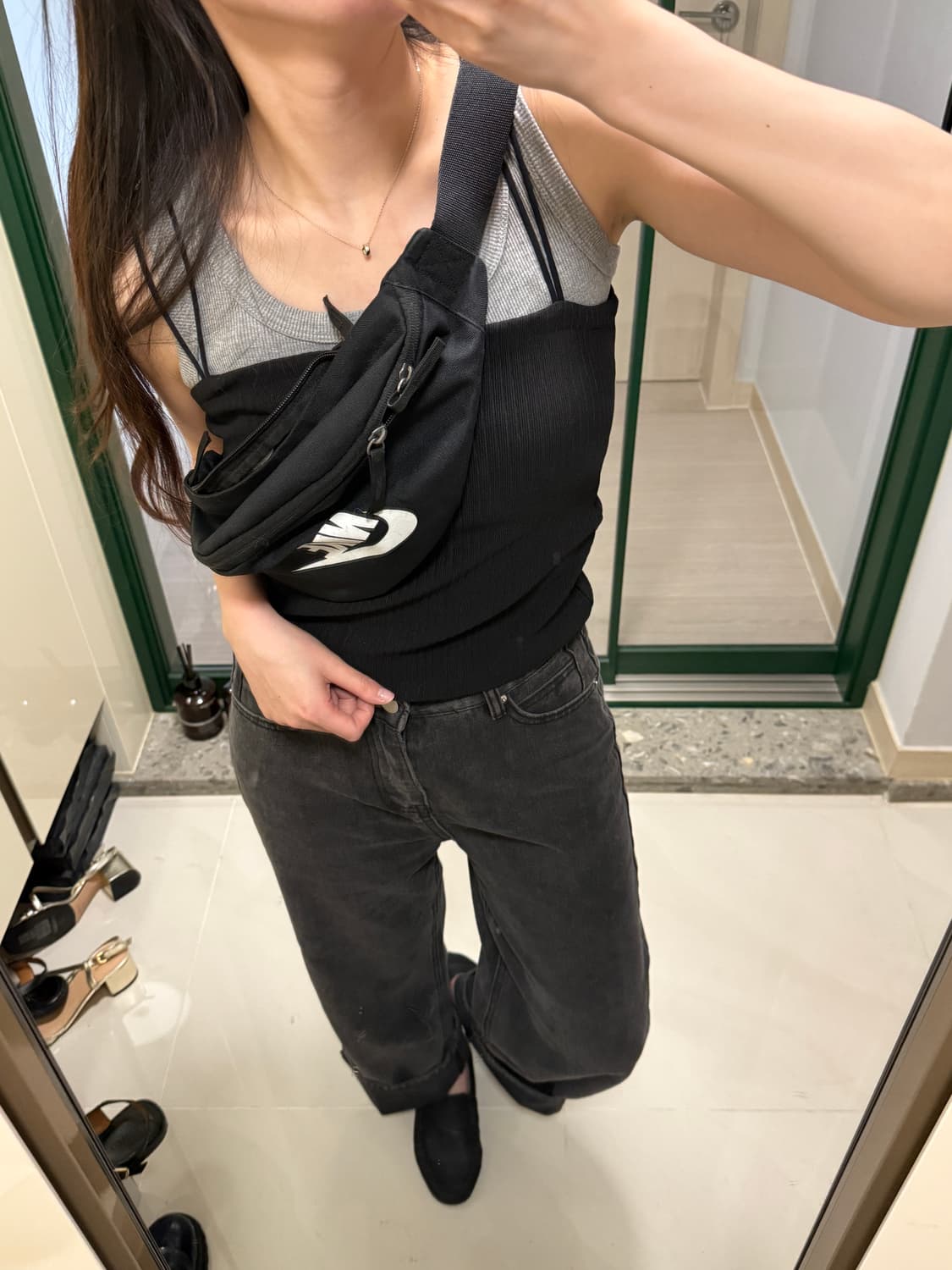 더일마 바스트 와이어 두줄나시 블랙 상품이미지3