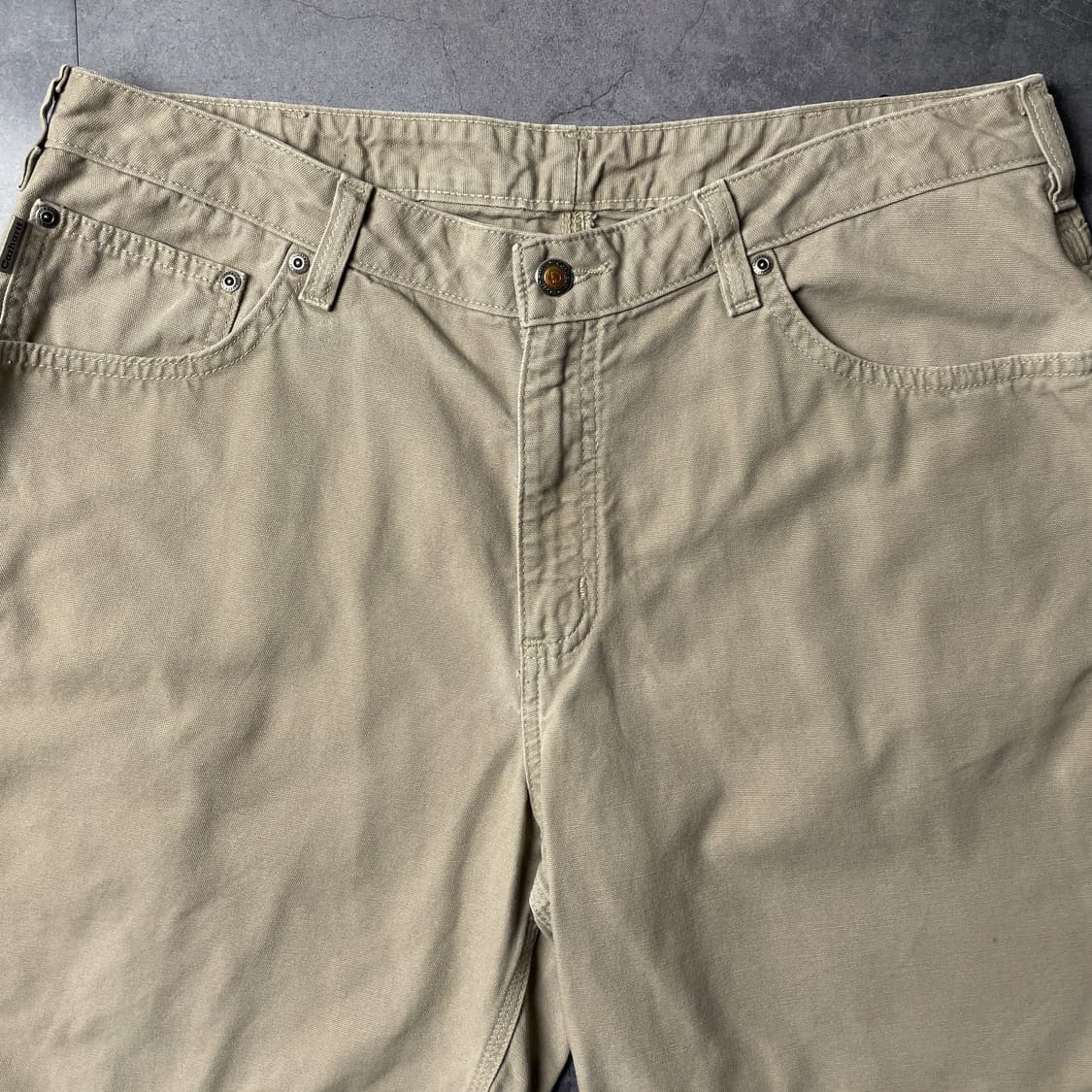 CARHARTT 칼하트 베이지 캔버스 유틸리티 하프팬츠 A01014 상품이미지2