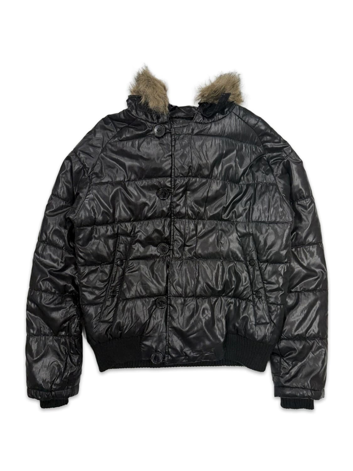 빈티지 Woolrich 블랙 퍼 패딩 상품이미지2