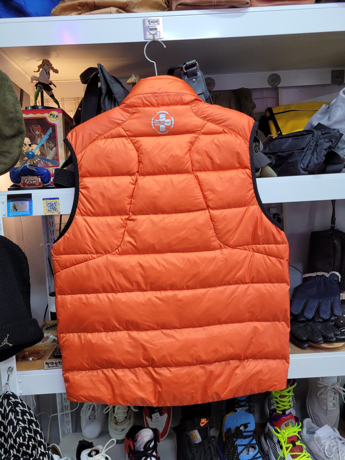RLX 폴로 랄프로렌 오렌지 패딩 조끼 (오리털) 상품이미지2