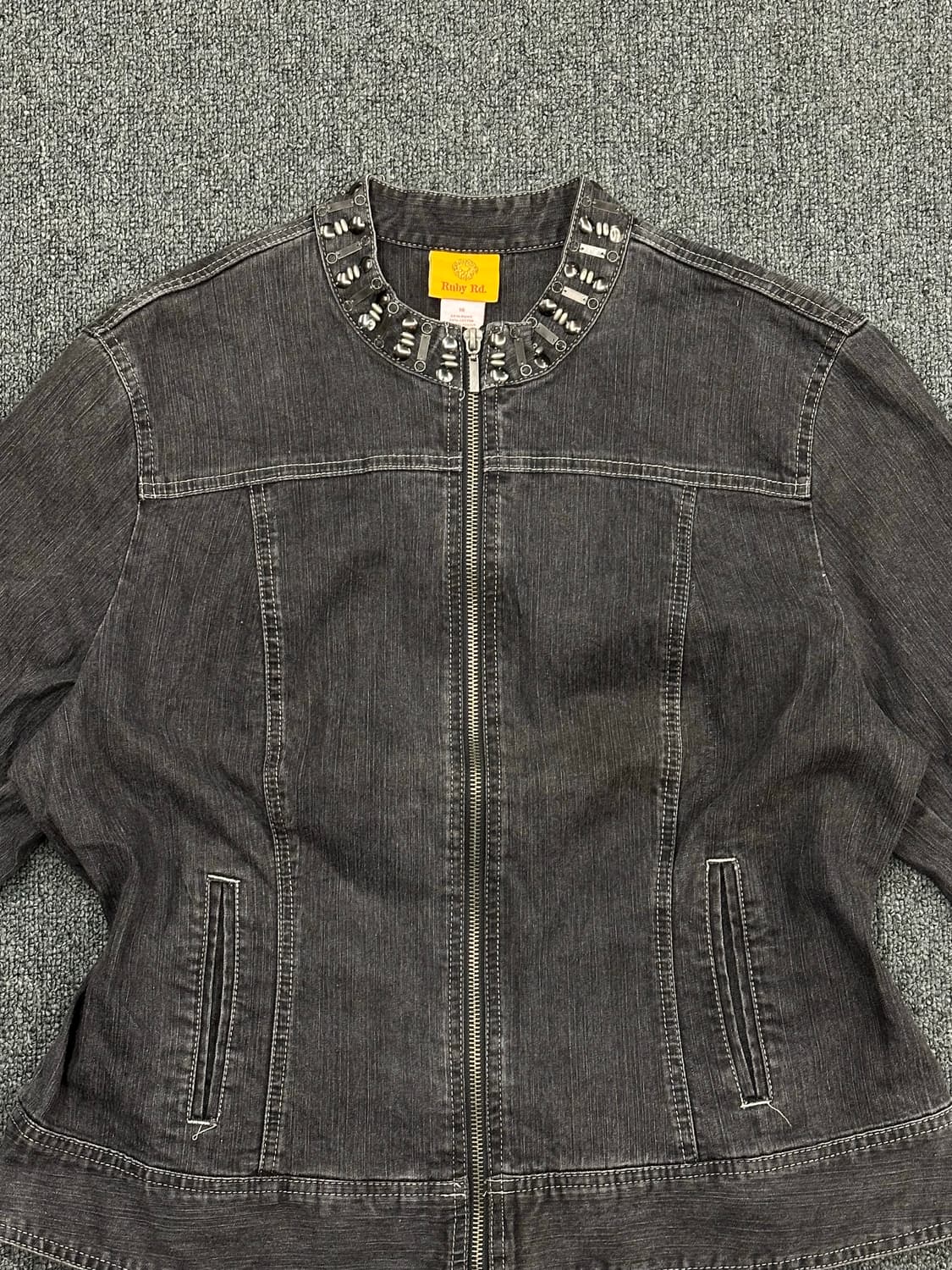 16)Ruby Rd. 빈티지 흑청 데님자켓 상품이미지4