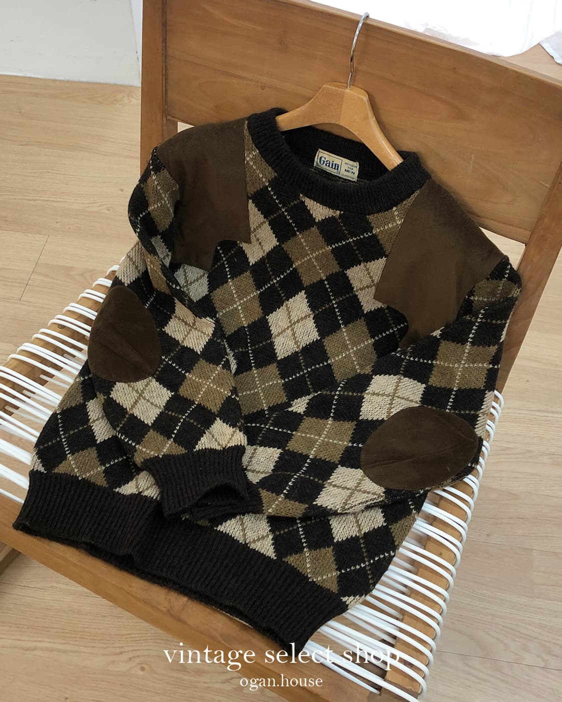 vintage elbow patch knit 상품이미지1