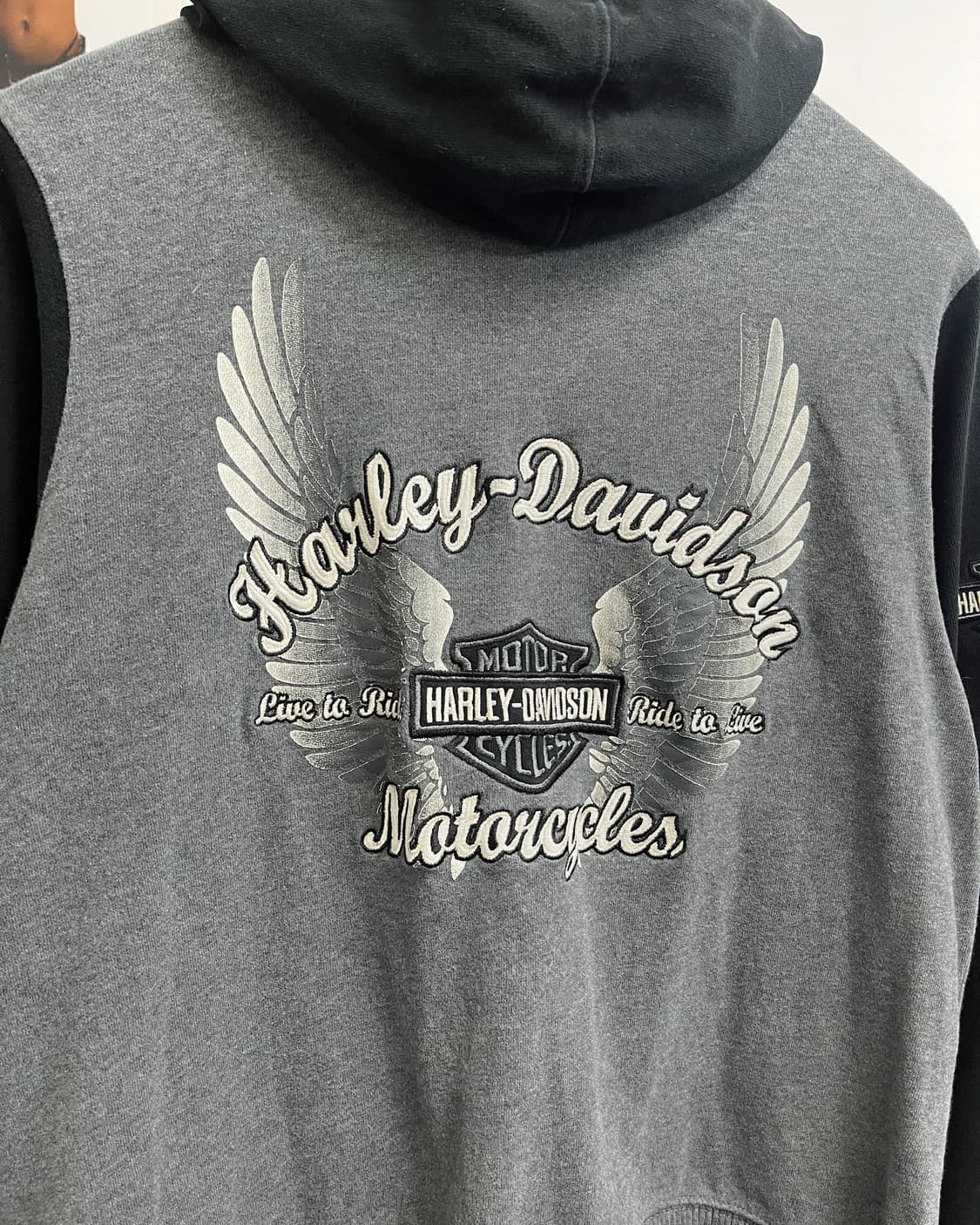 할리데이비슨 빅로고 컬러블럭 후드집업 상품이미지8