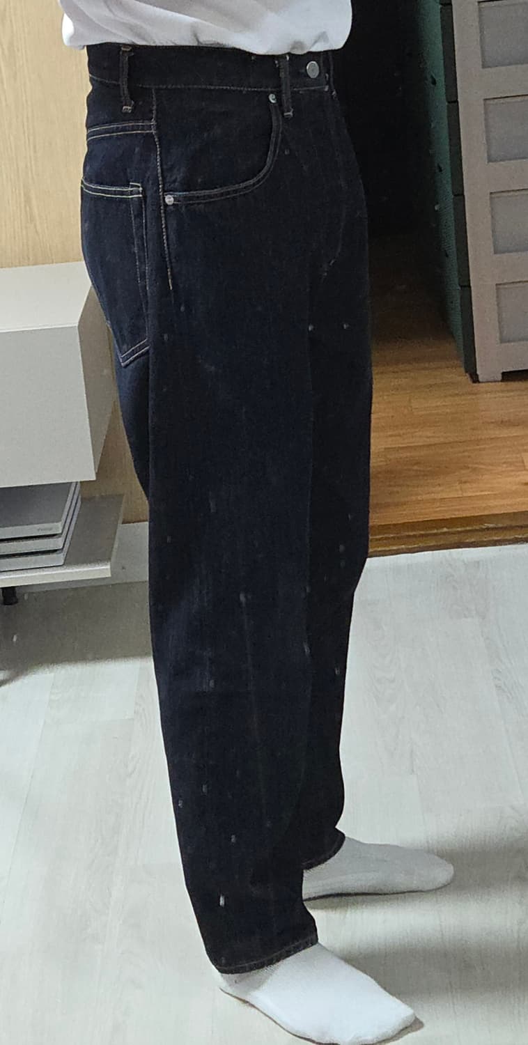 (착샷) 하츠키 HATSKI 루즈 테이퍼드 셀비지 데님 상품이미지10