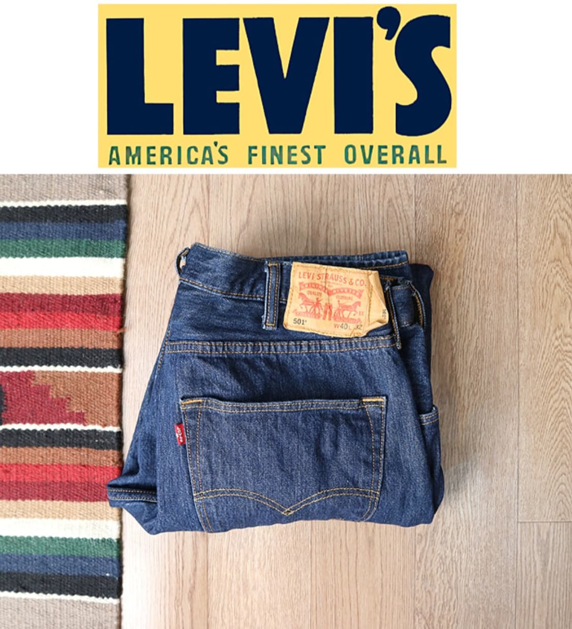 
LEVIS 리바이스 501 진청 데님
실측 36사이즈  상품이미지1