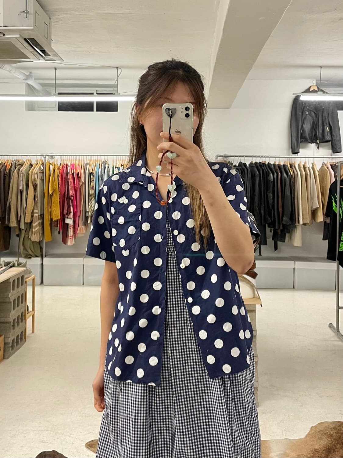 BEAMS BOY dot shirts 상품이미지1