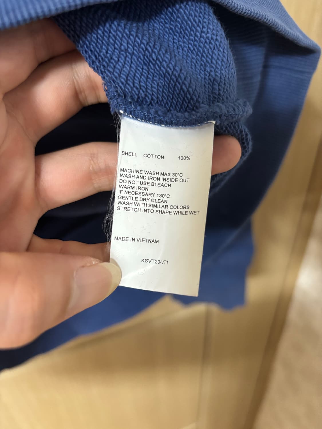 비바스튜디오 블루 맨투맨 M 상품이미지6