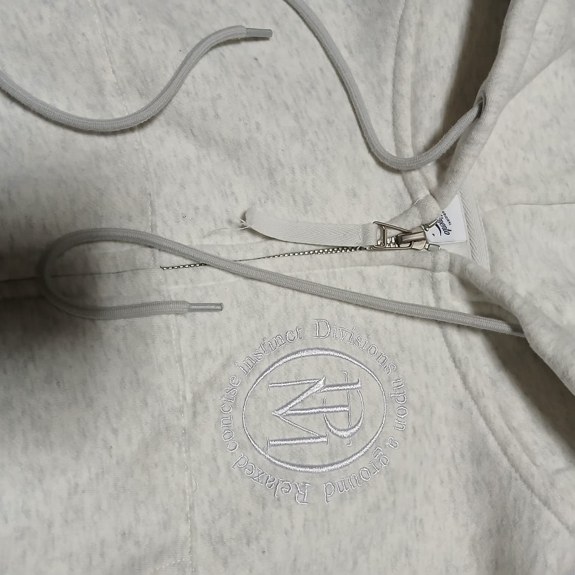 파르티멘토 로고 크롭 우먼 기모 맨투맨 멜란지 후드집업 상품이미지7