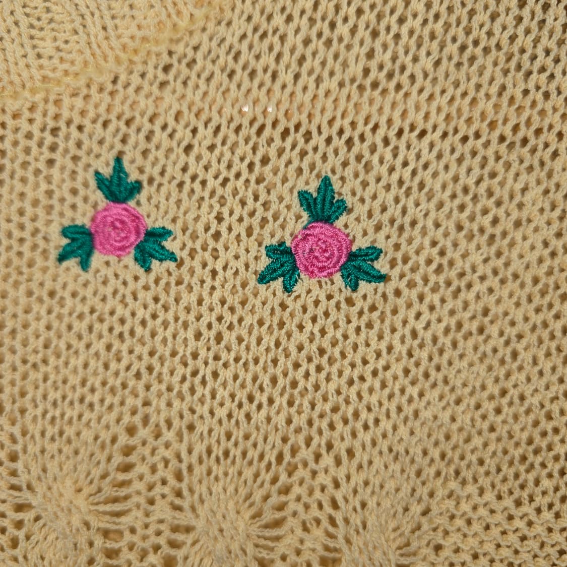 LeShop 꽃자수 니트 옐로우 F 상품이미지8