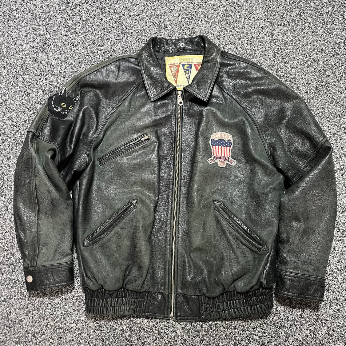 아비렉스 레더 자켓 상품이미지3