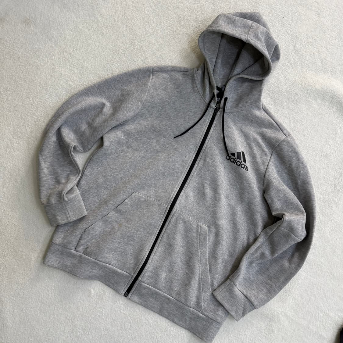 3XL 아디다스 그레이 후드집업 0326T 상품이미지1