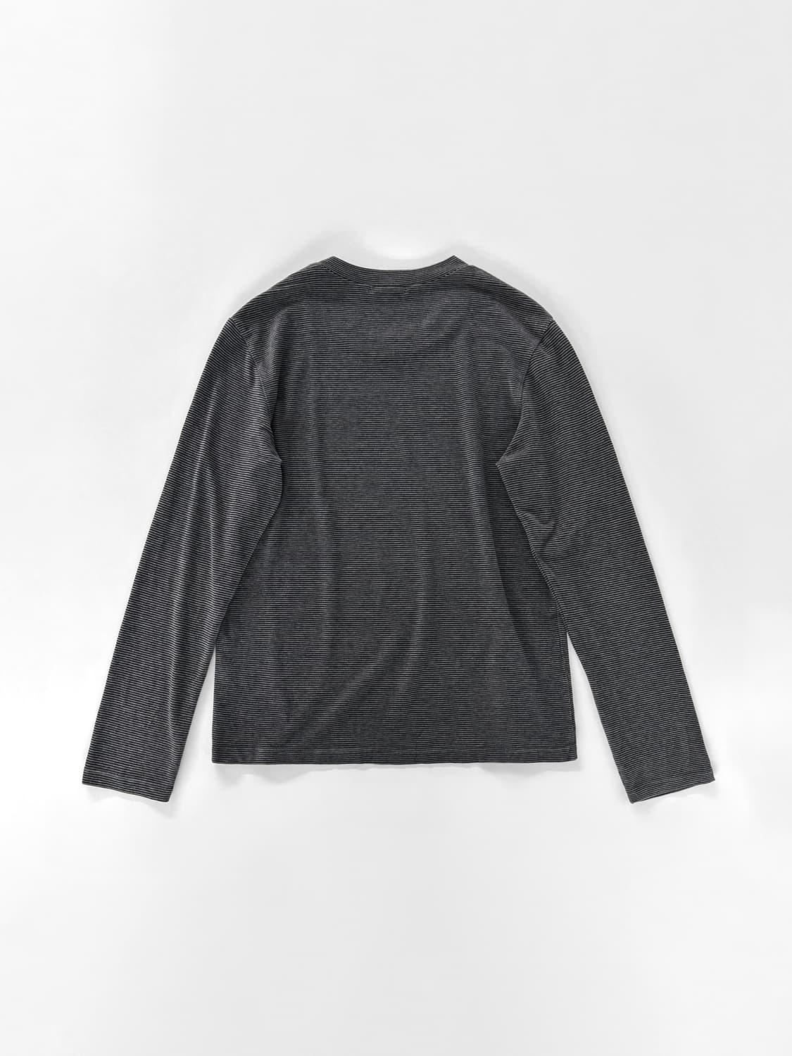 요지 포 리빙 파인 스트라이프 패턴 롱 슬리브 티셔츠 상품이미지4