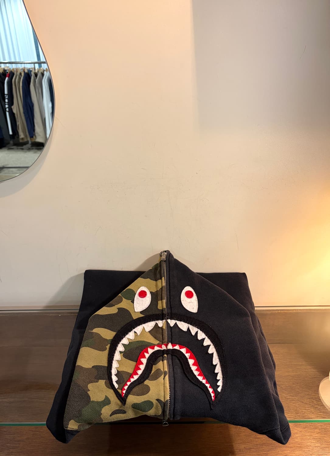 베이프 카모 샤크 풀 집업 후드 상품이미지1