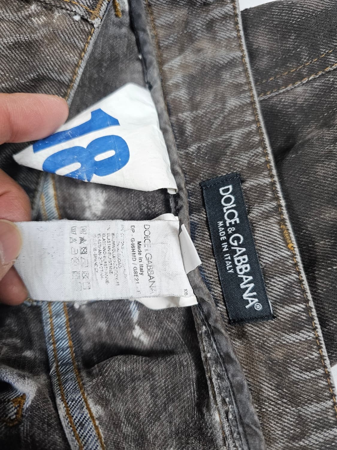 돌체앤가바나페인팅진팬츠 상품이미지4