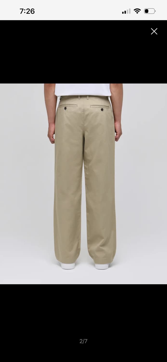 무신사 스탠다드 와이드 치노 팬츠 베이지 상품이미지2