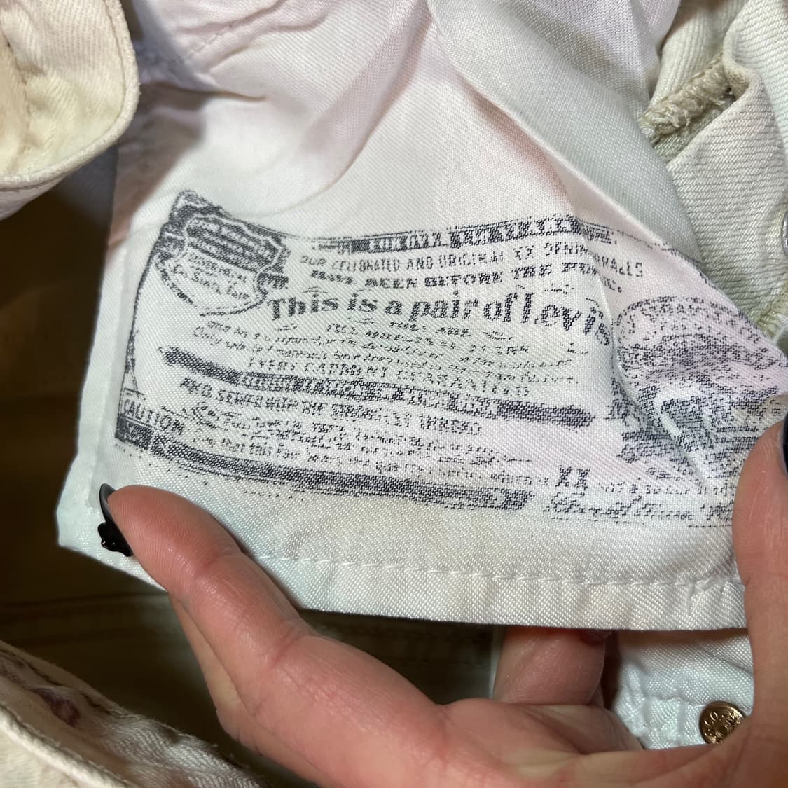 리바이스 501 리메이크 커스텀 프린팅 팬츠 상품이미지4