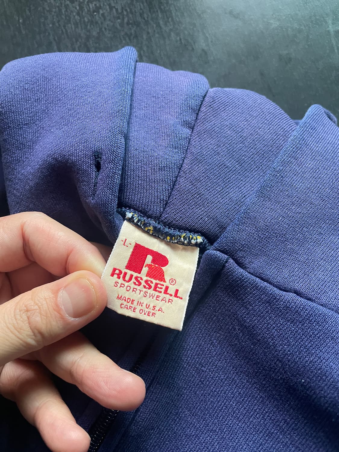 [L] russell athletic 70s 러셀 빈티지 후드 집업 상품이미지3