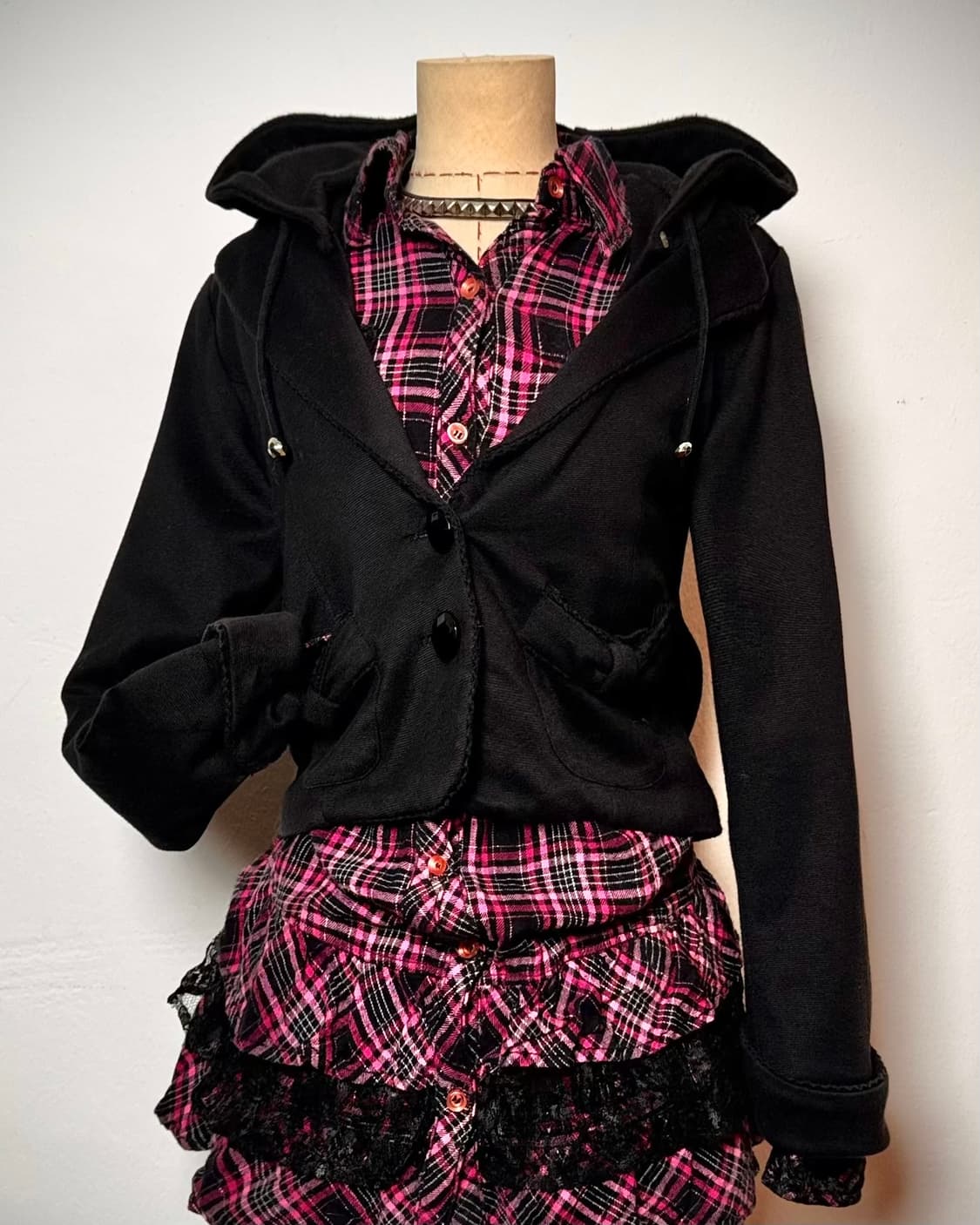 리본 포켓 후드 블레이저 상품이미지1