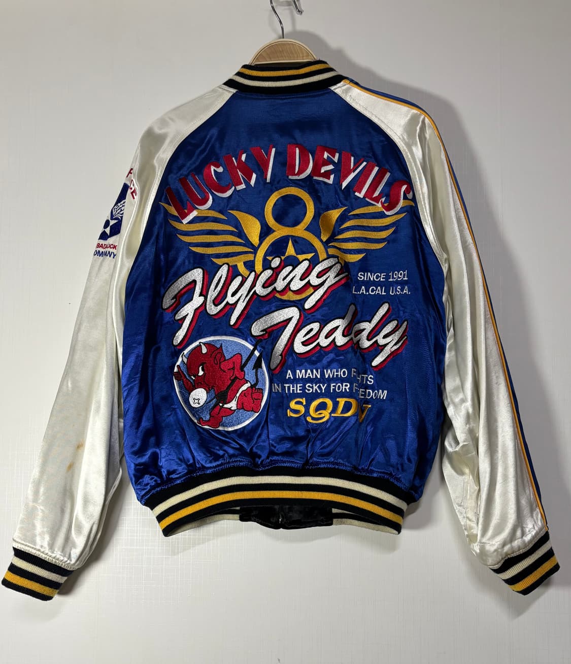 90s Ted Company 테드컴퍼니 리버시블 스카잔 바시티 자켓 상품이미지2