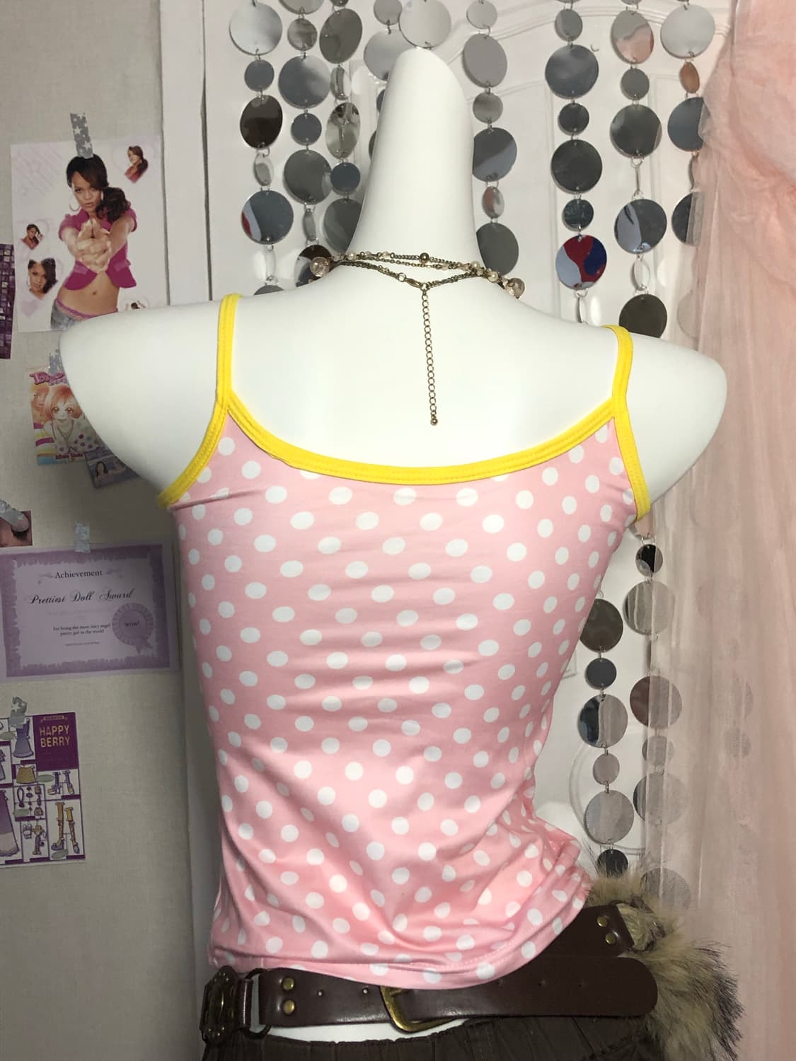 cutie crop dot sleeveless 상품이미지2