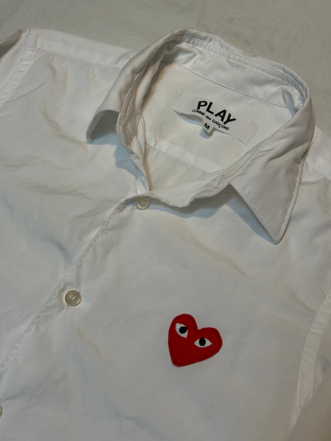 꼼데가르송 플레이 하트와펜 셔츠 화이트 상품이미지2