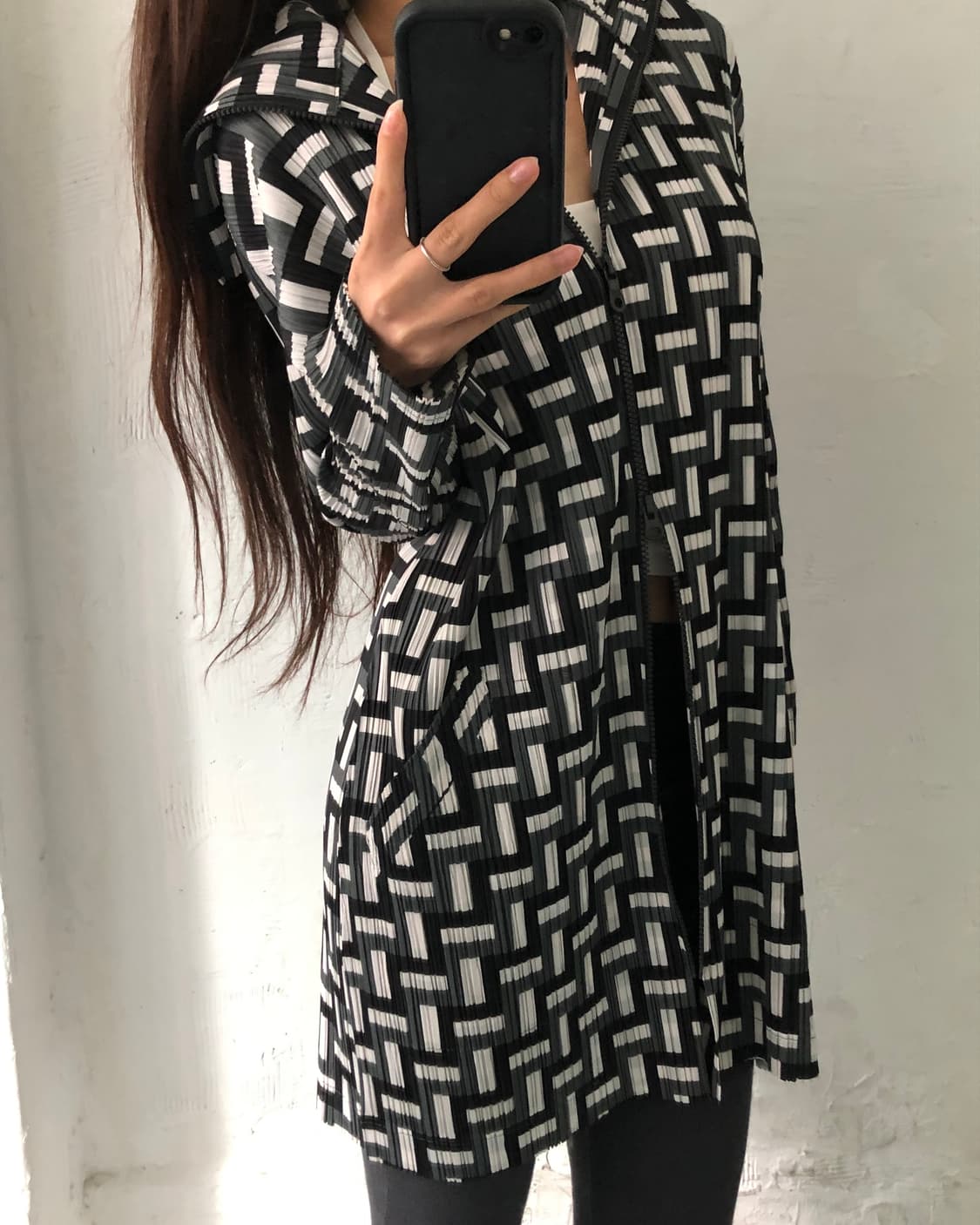 Pleats Please 플리츠플리즈 패턴 롱 투웨이 플리츠 가디건 상품이미지3