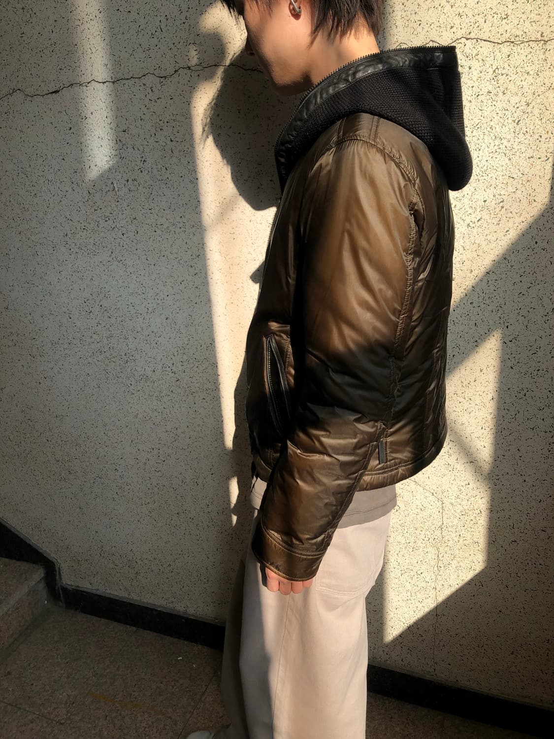 아르마니 레더 트림 푸퍼 자켓 상품이미지2