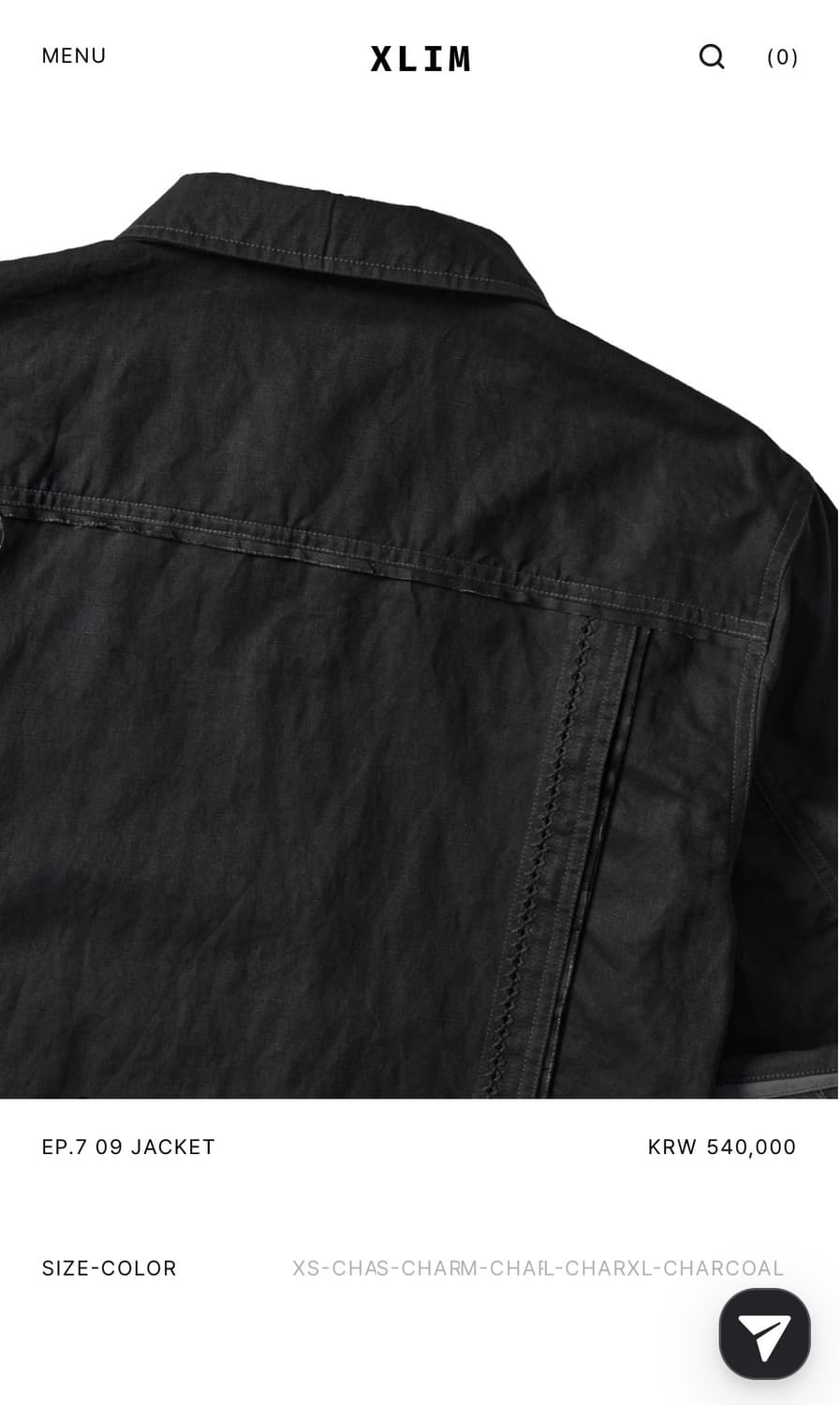 [급처] 엑슬림 ep.7 09 jacket charcoal 상품이미지5