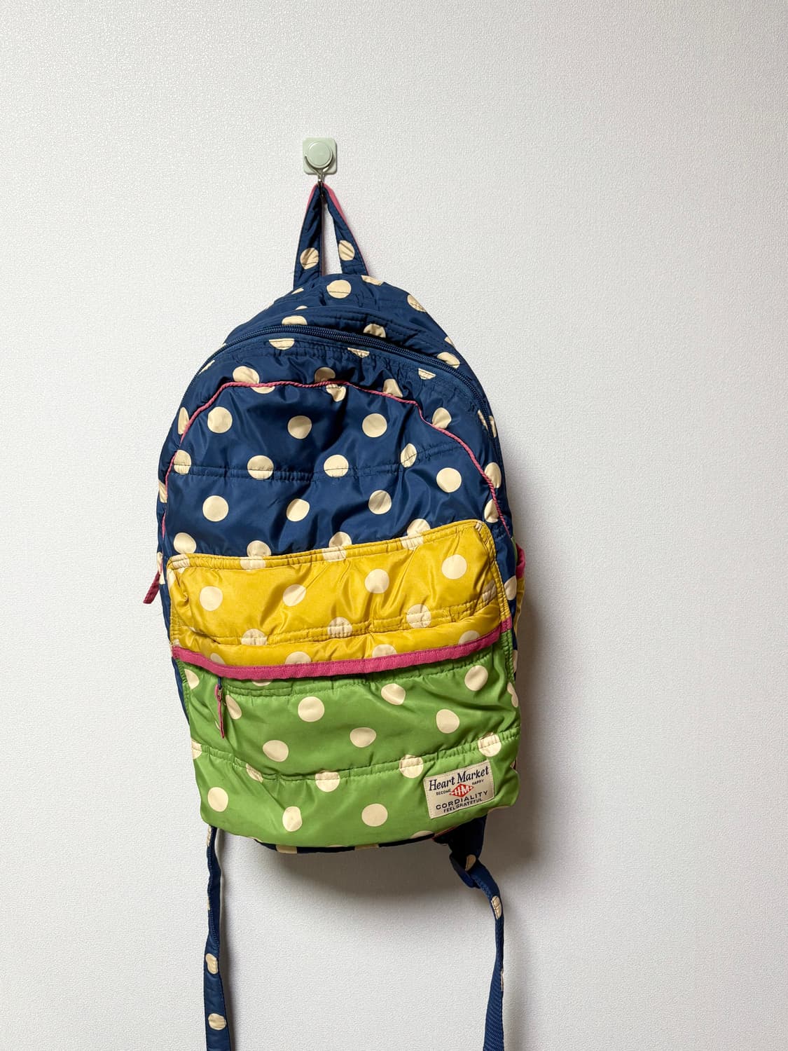 보들보들 패딩 재질 도트 백팩 일본 빈티지 모리걸 y2k 상품이미지1