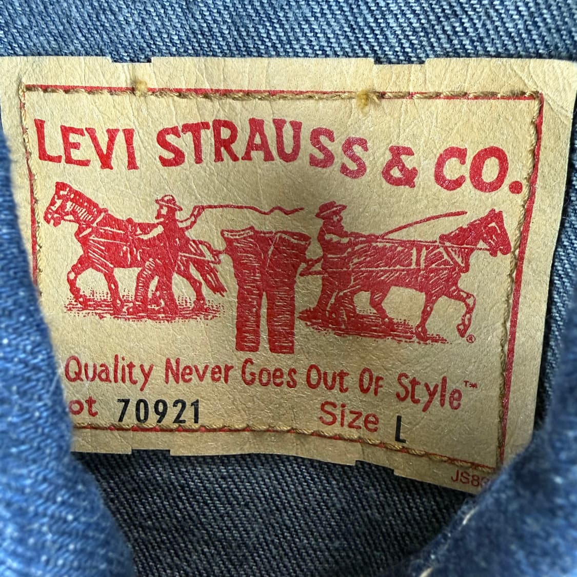 L) 리바이스 아이코닉 TYPE 1 진청 데님 자켓 상품이미지3