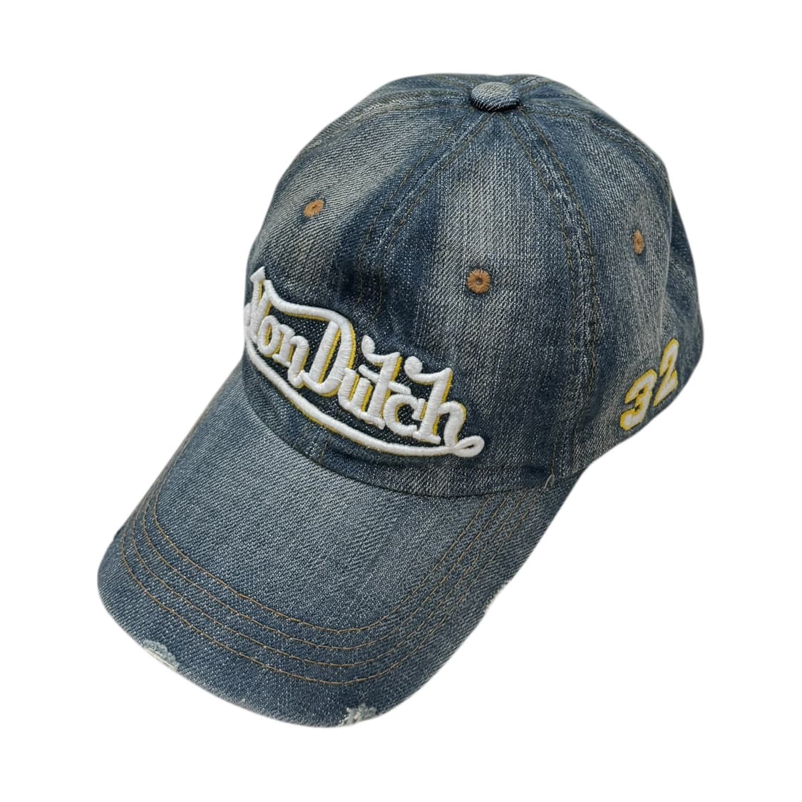 본더치 빈티지 그런지 데미지 청 데님 펑크 Y2K 볼캡 모자 상품이미지2