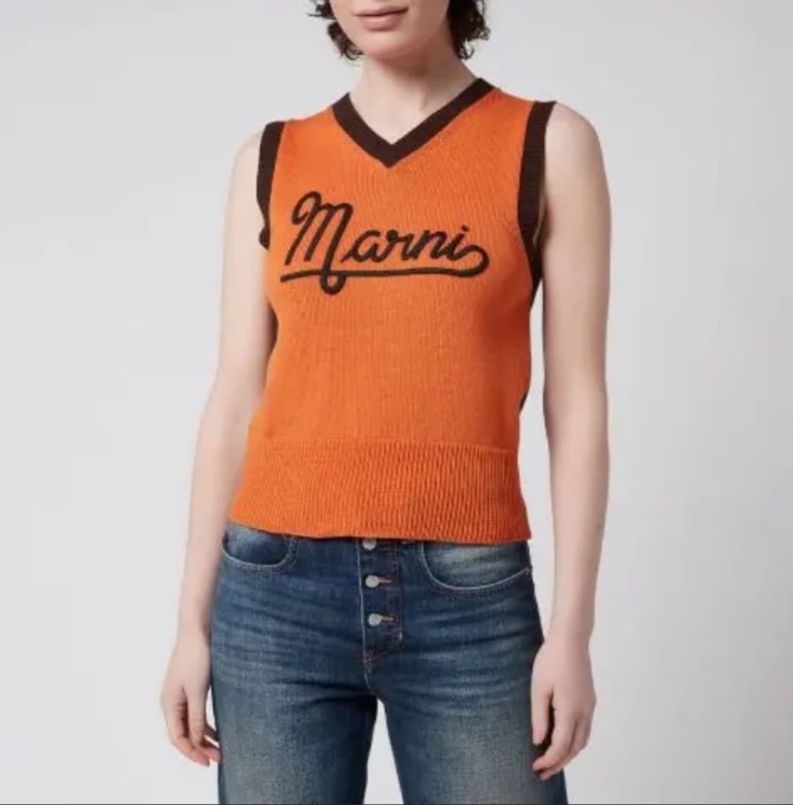 [40] 마르니 브이넥 스웨터 캐럿 니트조끼 상품이미지2