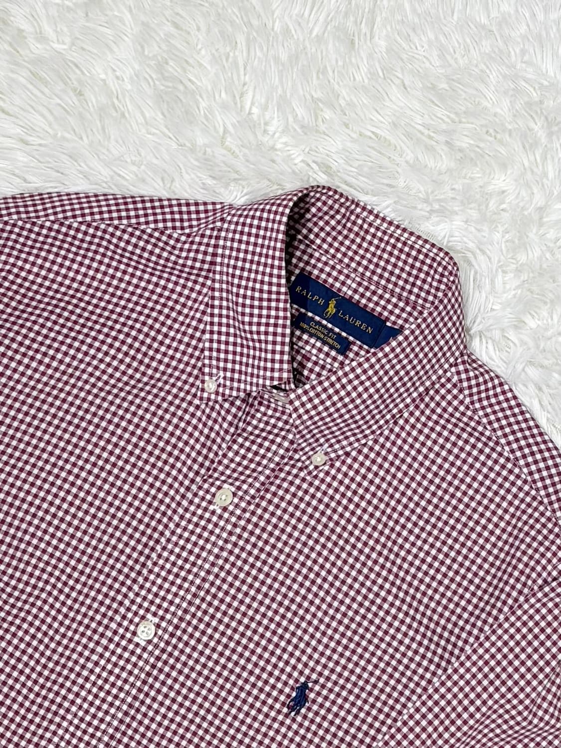 폴로랄프로렌 포니 레드 체크 셔츠 상품이미지4