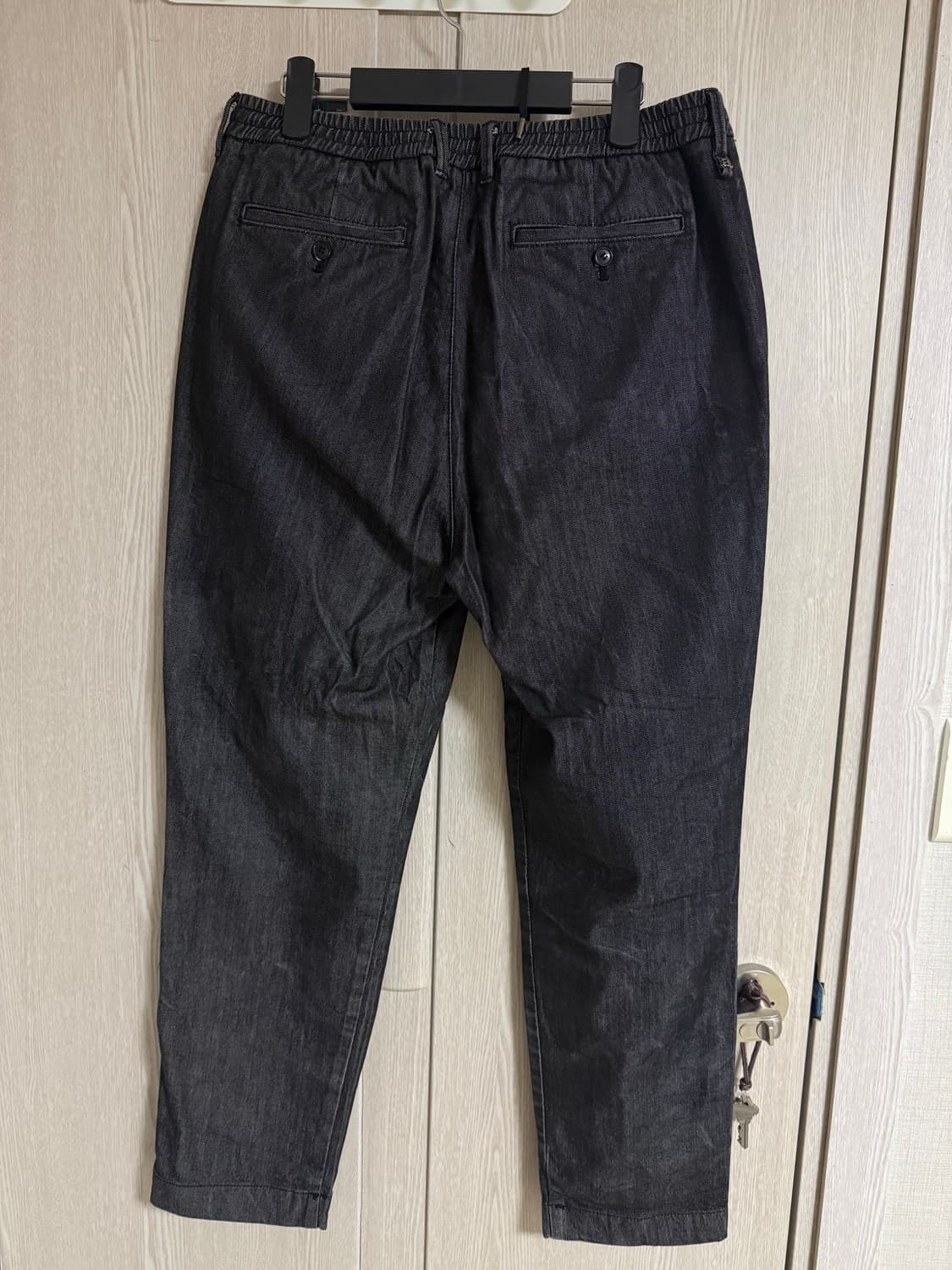 알레그리 블랙 캐시혼방 데님 바지 90사이즈 상품이미지3