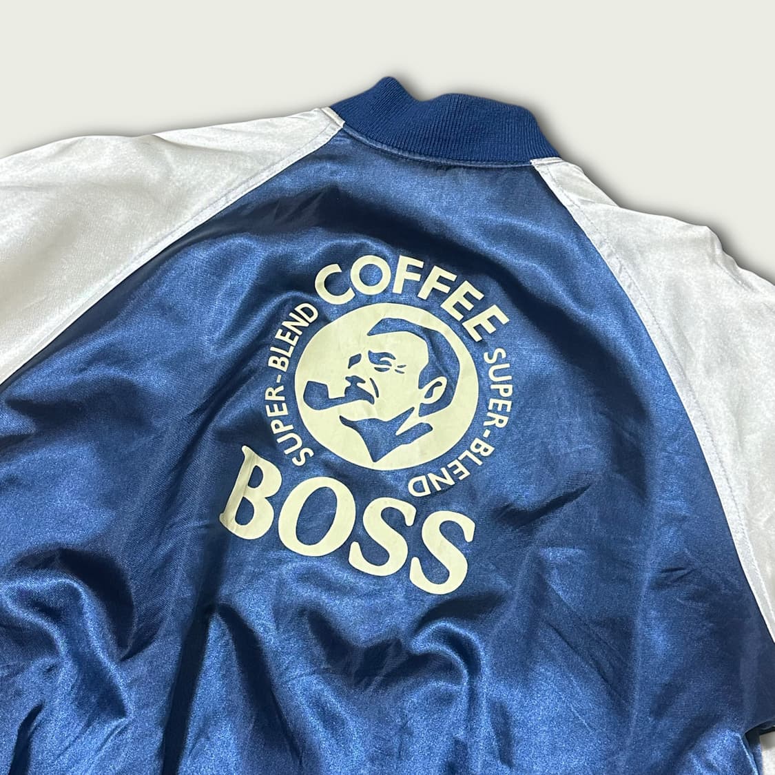 90s 산토리 보스 커피 사틴 자켓 상품이미지5