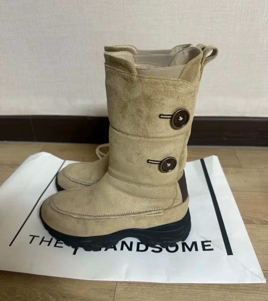 AS"ON X NEGATIVETHREE 버튼 어그부츠 베이지 230 상품이미지6