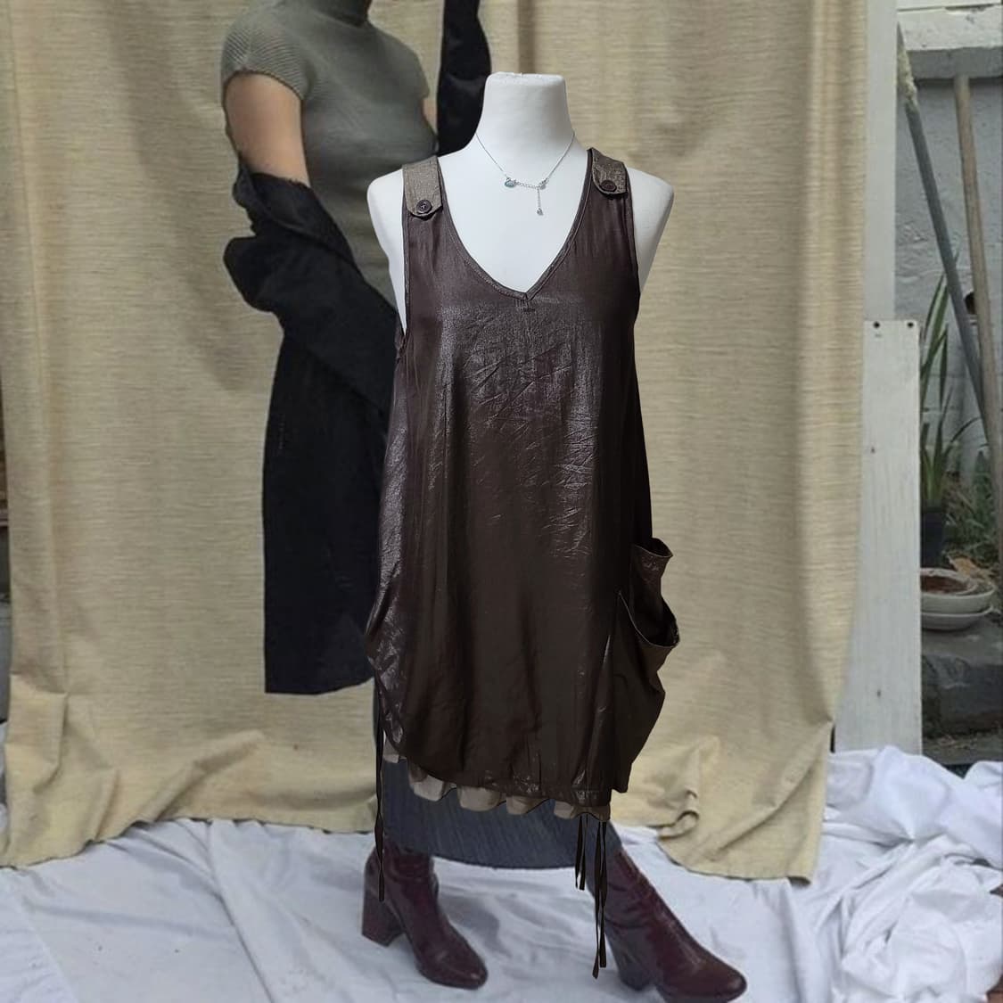 Vintage 09 khaki shirring pock 상품이미지3