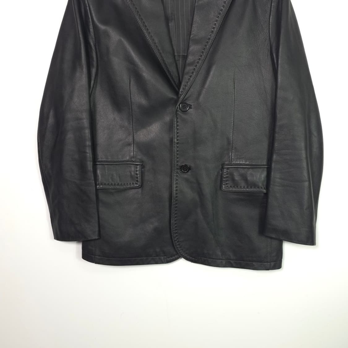 EMOTION 이탈리아 양가죽 테일러드 재킷 블랙 XL 상품이미지4