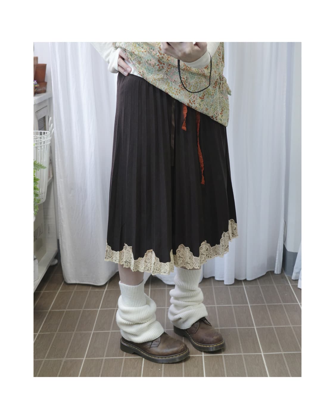 Clef de sol lace skirt 상품이미지5